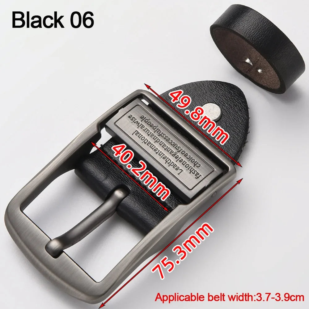 Business Accessories Adjustable Belt Replacement Buckle DIY Alloy Belt Buckle Men's Accessories Quake Black 06