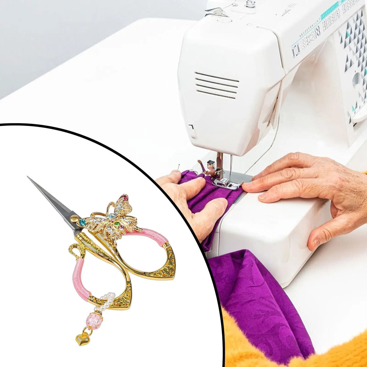 Sewing Scissors Detail Shears Yarn Thread Cutter DIY Projects Tea Scissors Small Scissors for Knitting Needlework Quilting Quake