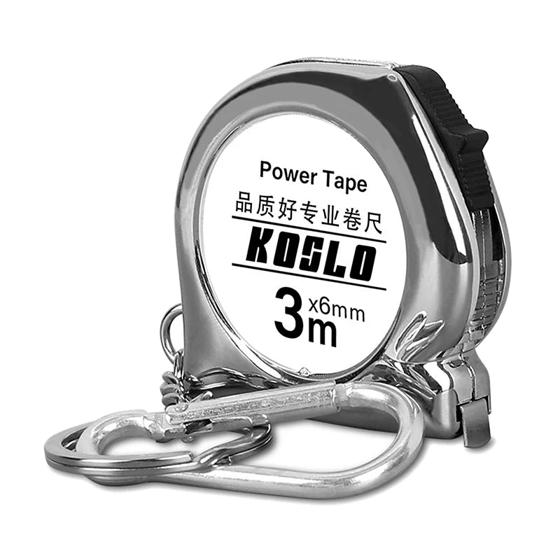 1Pcs Mini Measuring Tool 3 Meter Portable Tape Measure Delicate Household Retractable 300cm Measuring Tape Key Chain Quake Silver