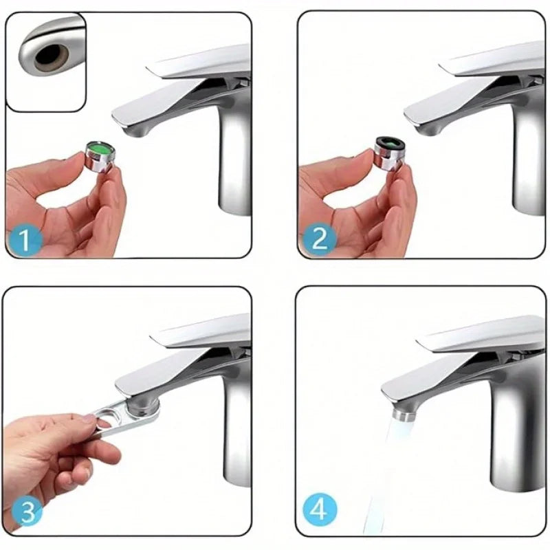 2 In 1 Faucet Aerator Wrench Water Flows Adjusting Faucet Bubbler Wrench Plumber Home Bathrooms Faucets Maintaining Tools Quake