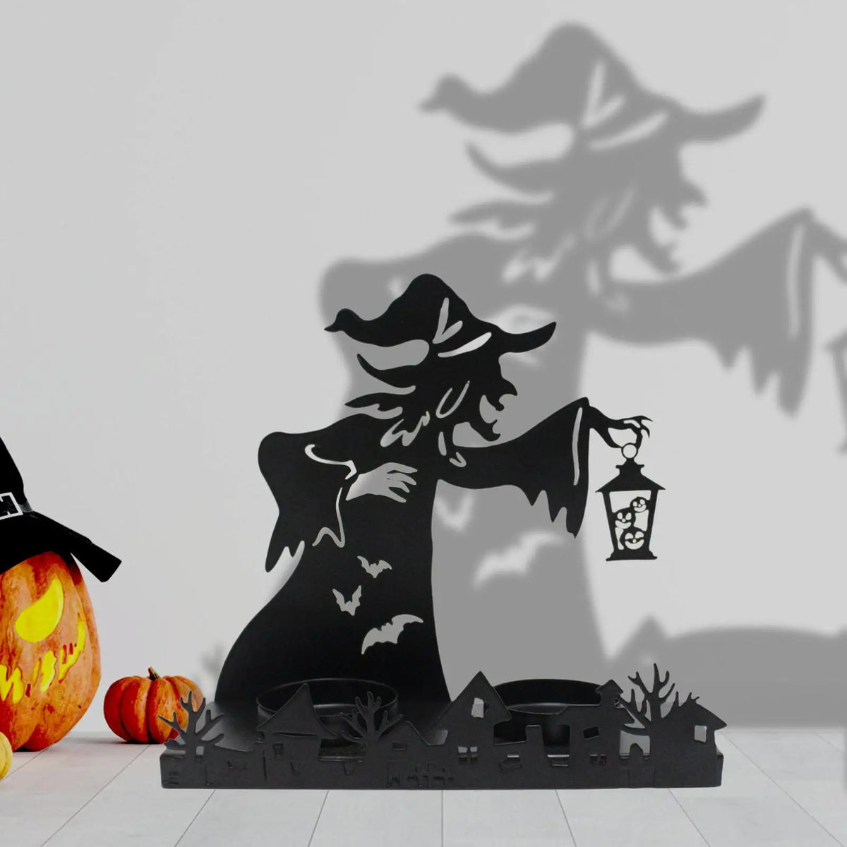 Witch Tealight Candle Holder Gift Halloween Candle Holder Candlestick for Dining Room Dinner Wedding Housewarming Pillar Candle Quake Default Title