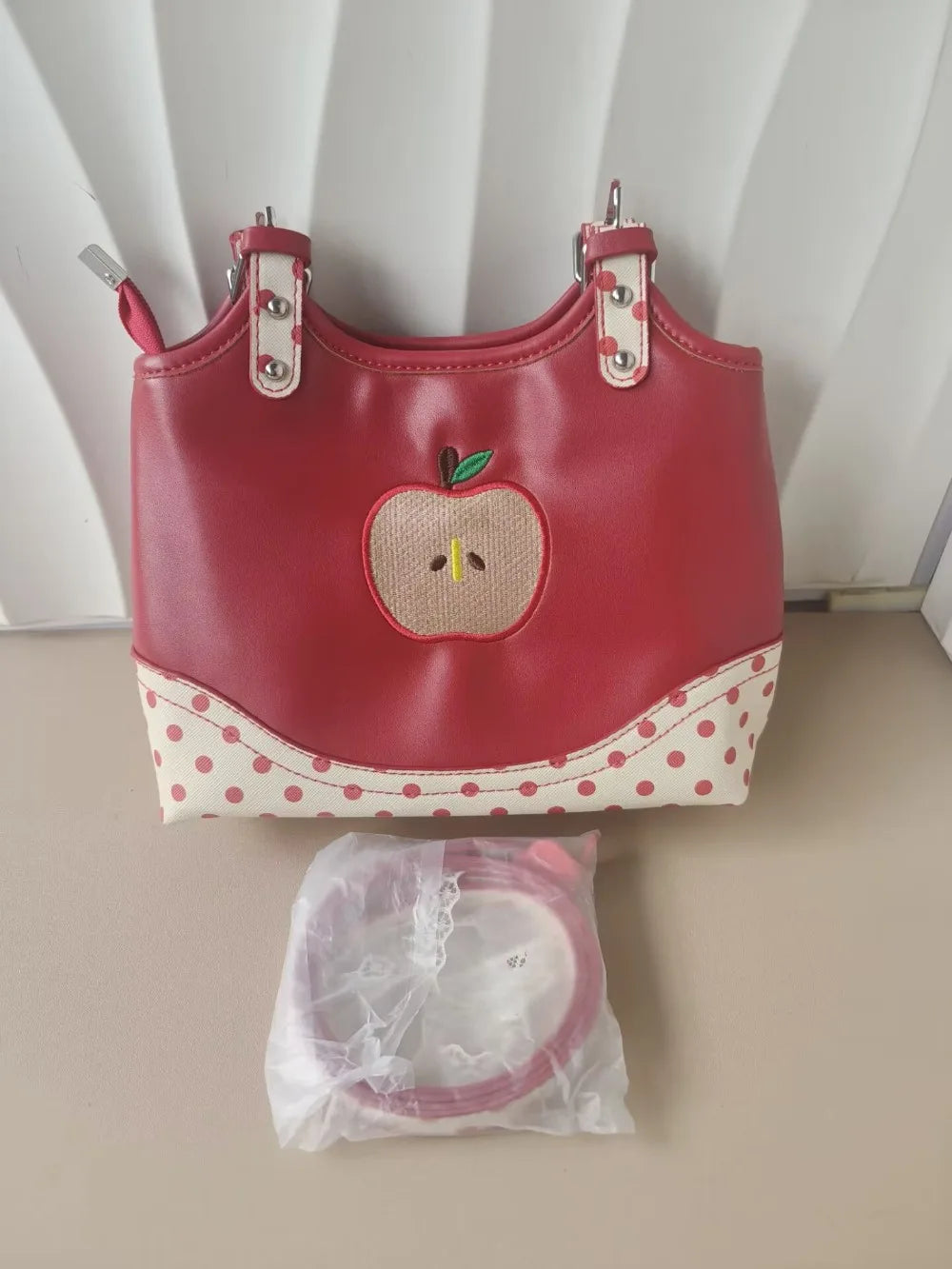 Sweet Transparent Bags for Woman Dot Print Apple Shoulder Bag Underarm Bolso Beautiful Femme Practical Bolsos Quake