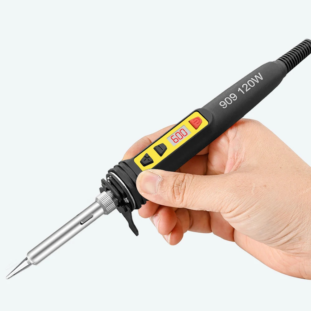 120W Digital Soldering Iron Repair Soldering Tool Set Electric Soldering Iron Dual Calibration Temperature 200-600C 907S Quake
