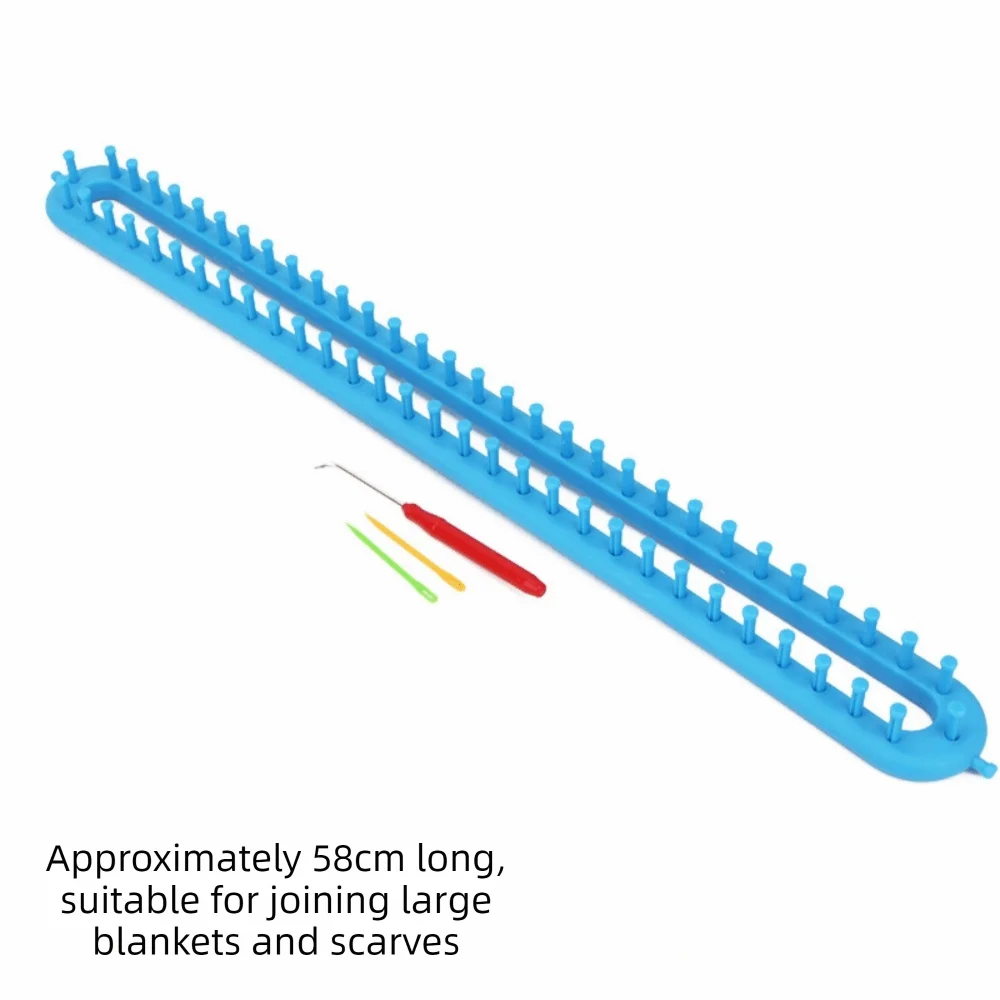Gift Plastic Weaving Loom Knitting Kit DIY Handmade Craft DIY Machine Sewing Tools Rectangle Braiding Tool Women Quake 58cm