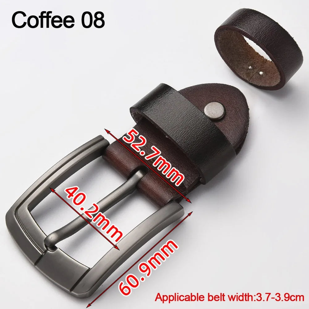 Business Accessories Adjustable Belt Replacement Buckle DIY Alloy Belt Buckle Men's Accessories Quake Coffee 08