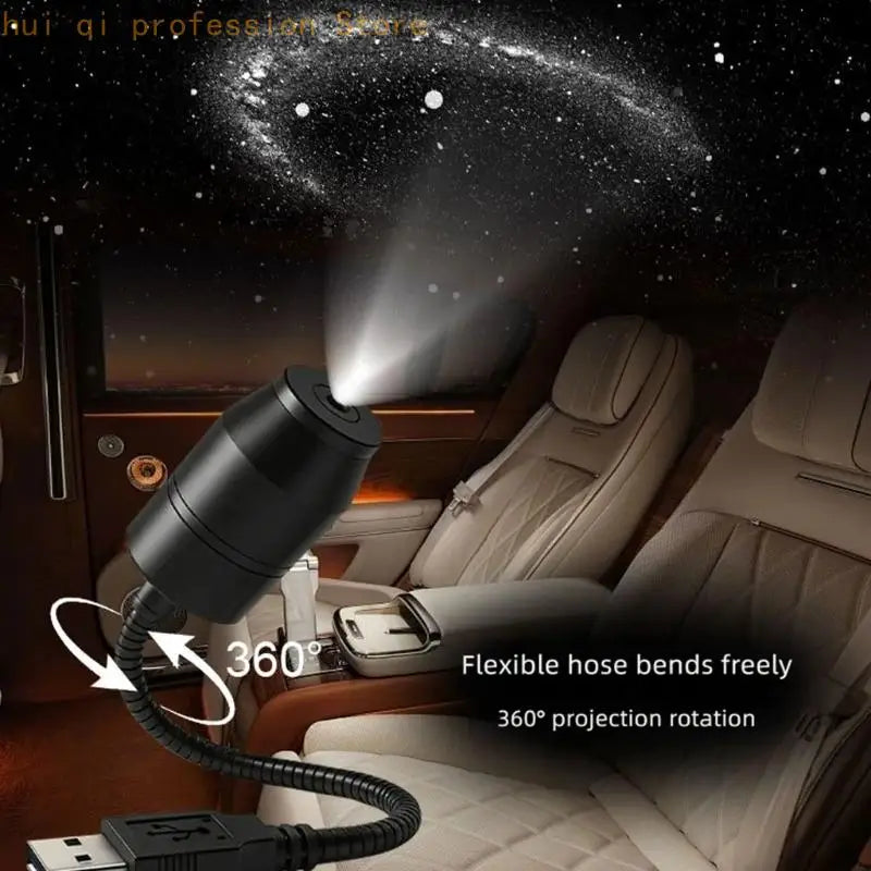 USB Car Interior Projector Light for Adjustable Night Driving Cabin H8WE Quake