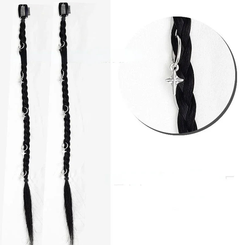 2pcs/set Y2K Boxing Braids Girls Cool Fashion hair Braide Women Fried Dough Twist Braid Traceless Invisible BB Clip Boxing Braid Quake xxx