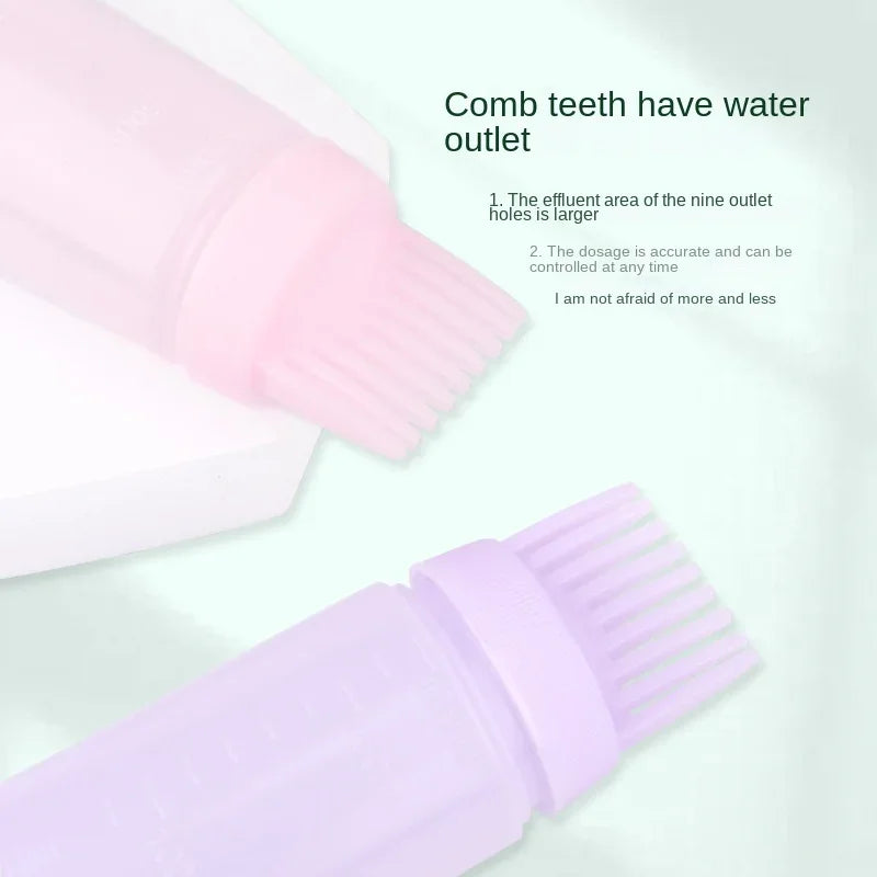 Empty Hair Dye Bottle with Applicator Brush Bottles Dyeing Shampoo Bottle Oil Comb Hair Tools Styling Tool Hair Coloring Bottles Quake