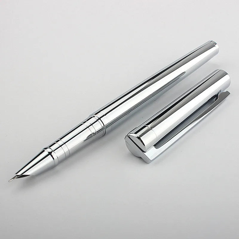 Jinhao 126 Silver Business Office EF/ F Nib Fountain Pen Student School Stationery Supplies Ink Calligraphy Pen PK35 Quake