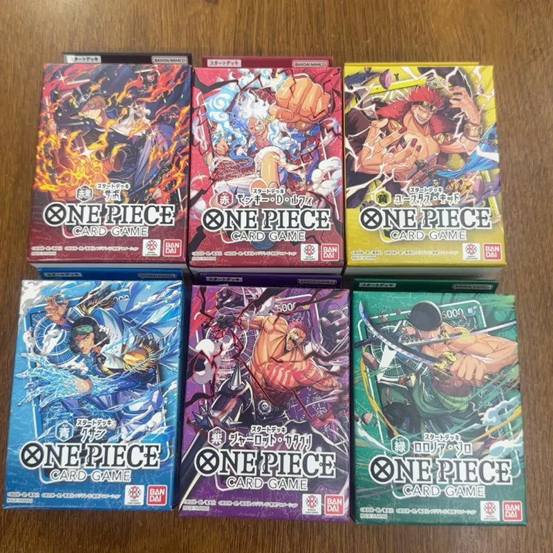 Bandai One Piece Card Game ST-31 To ST-36 Starter Deck Set 6 Decks Luffy Zoro Kuzan Katakuri Sabo Kid Japanese Version Gift Toy Quake