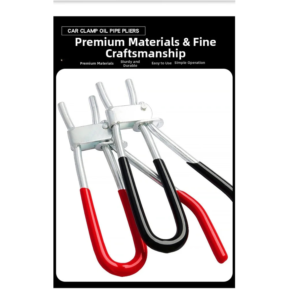 For Motorcycles Non Slip Handle Hose Clamp Pliers Black Handle Professional Brake Fuel Hose Tool Automotive Repair Quake