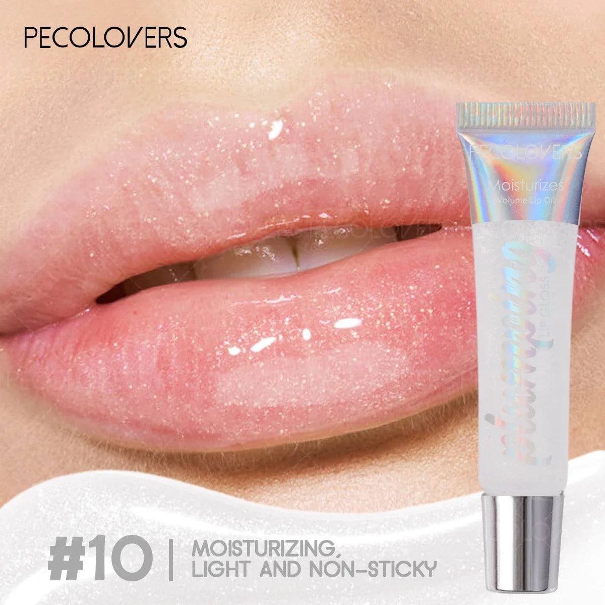 Moisturizing Lip Gloss with Shimmer, Nourishing Effect & Long-Lasting, Hydrating Liquid Lip Shine Oil, All Skin Types Compatible Quake 10