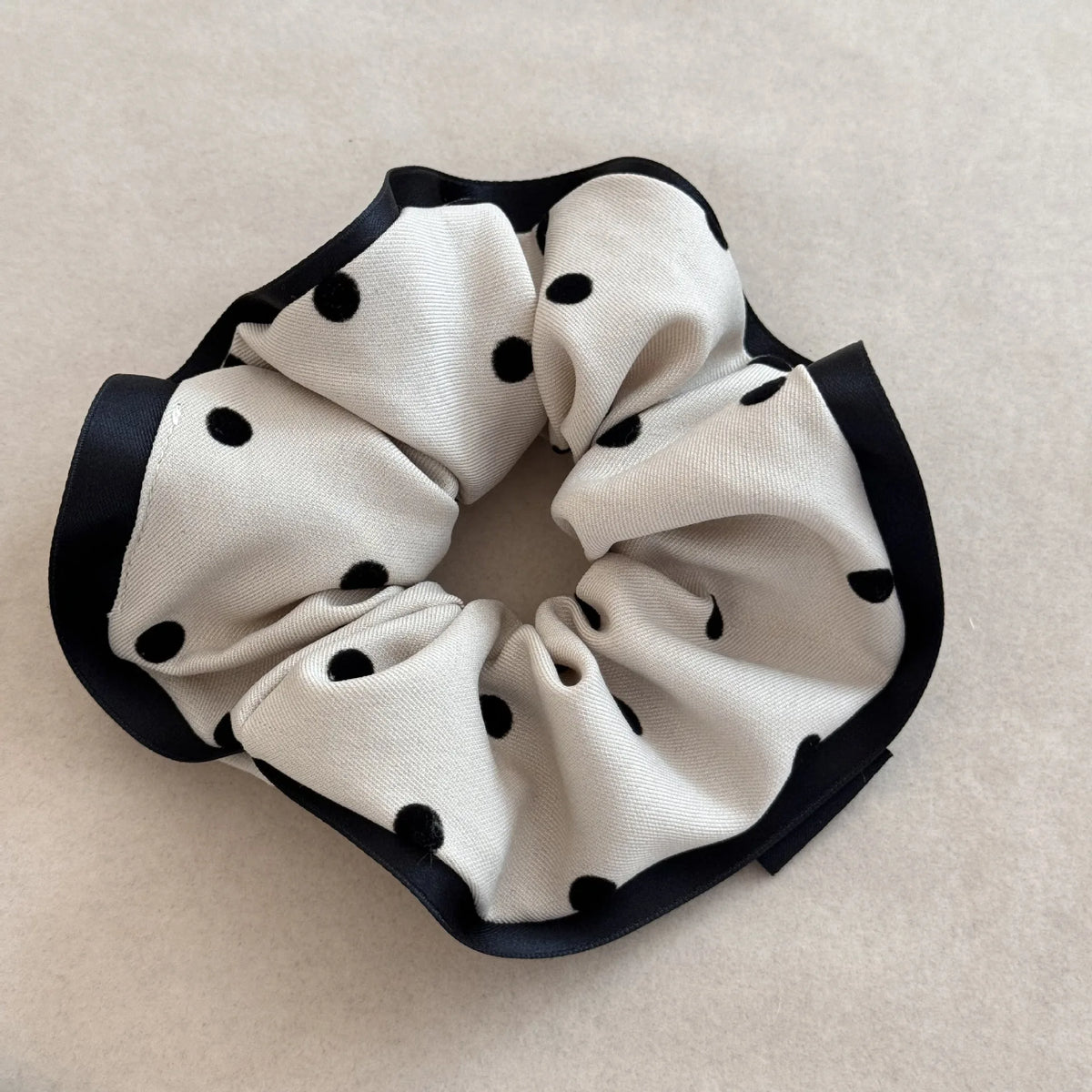 Women Scrunchies Polka Dot Elegant Ruffle Hair Ties Girls Ponytail Holder Elastic Rubber Bands Hair Style Accessories Headwear Quake ms bd