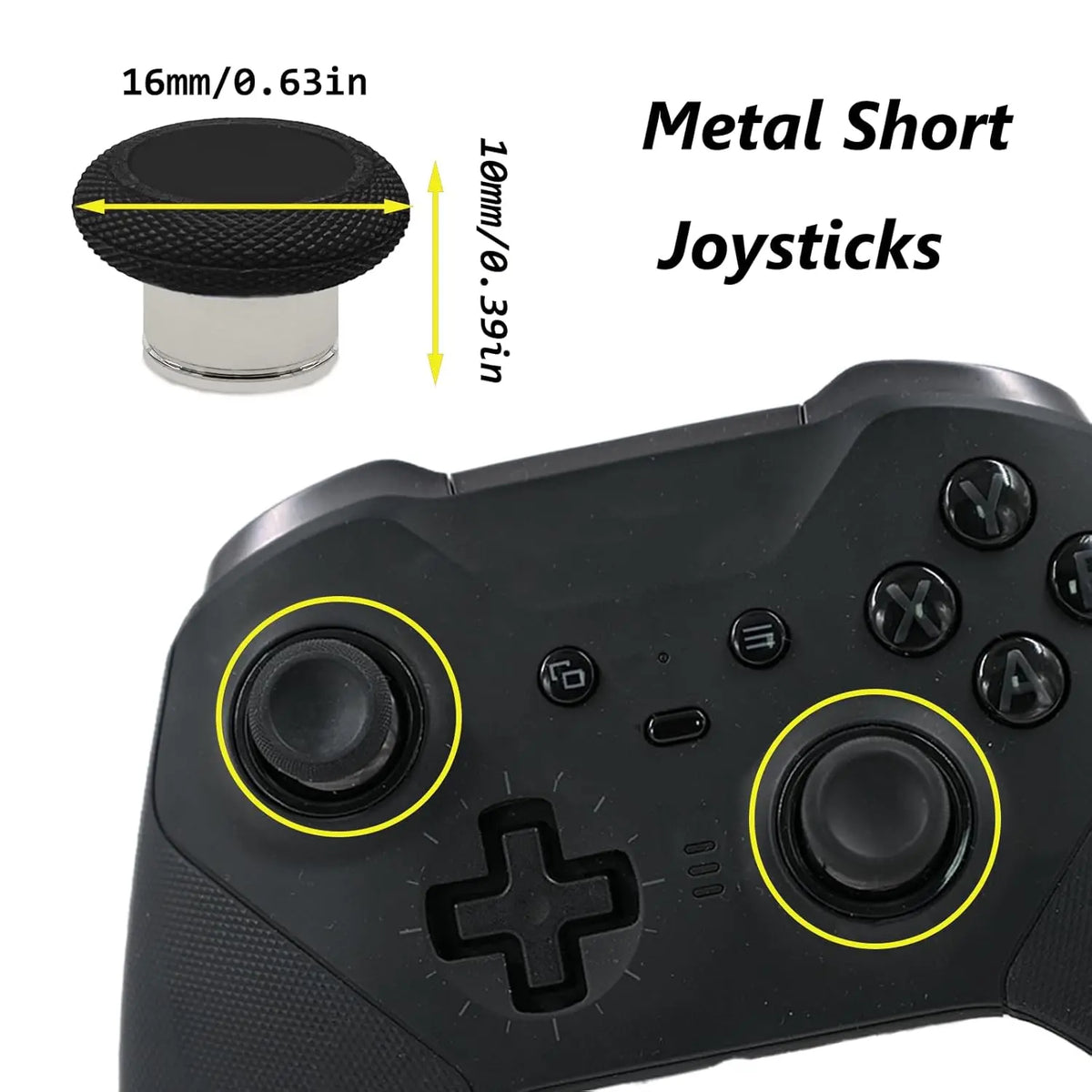 2x Low Sticks Thumbstick Replacement for Xbox Elite Wireless Controller Series Gen 2 1797 Standard Height Sticks Quake