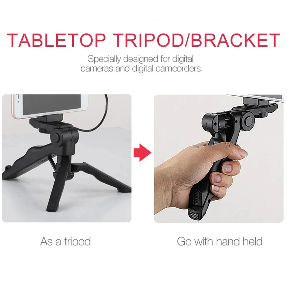 Smartphone Vlogging Kit With Tripod Phone Holder Mini Microphone Fill Light Starter Portable Stabilizer Bracket For Live Stream Quake