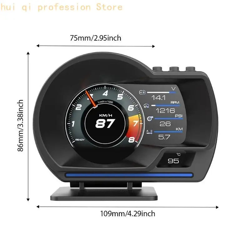 Automotive HUD Projector Speedometer OBD2 Data Analysis Warning Light Function Double Mode OBD Display Instrument H8WE Quake