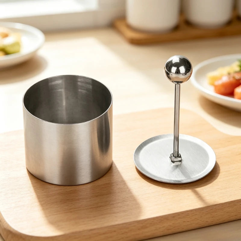 Stainless Steel Food Plating Molds Round Heart‑Shape Press Mould for Cold Dish Meat Pie Taro Paste Mousse Cake Kitchen Decor T Quake