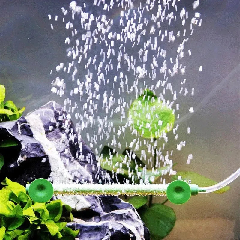 Extendable Aquarium Air Stone Bubble Diffuser Tube with Suction Cups - Efficient Oxygenation for Fish Tank Waterscape Decor Quake