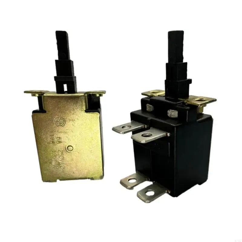 Press-to-Lock Power Button Component, 6A 250V Alternating Current with Latching Control, Molded Housing, and Metal Contact K1KF Quake
