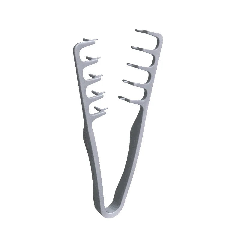 Wide Tooth Fluffy Hair Comb Textured Styling Comb Hair Roots Volumizing Hairbrush Korean Seam Covering Hair Styling Comb for Men Quake gray