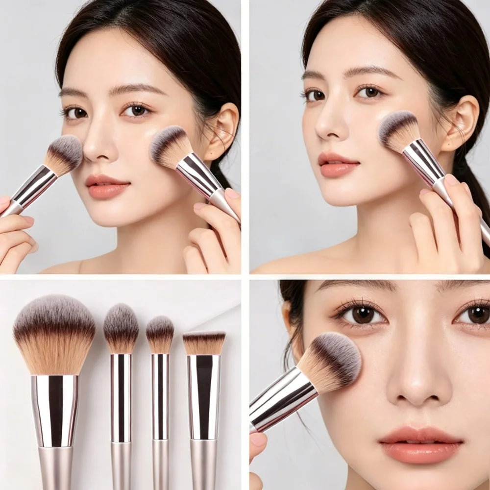 10 Makeup Brush Set Professional Foundation Concealer Powder Eyeshadow Blush Brush Blending Cosmetic Beauty Tool for Face & Eye Quake