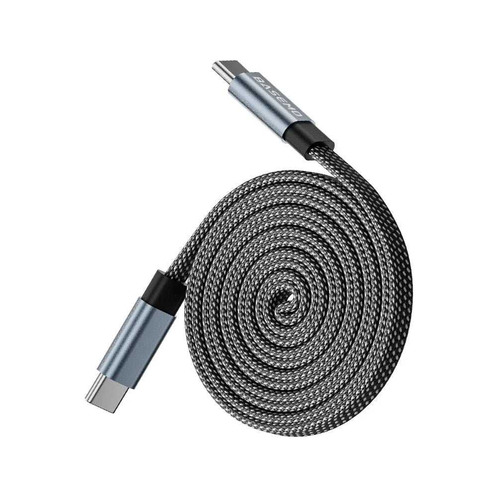 Magnetic 240W Fast Charger Cable USB C To C for Phone Quake Black 1m