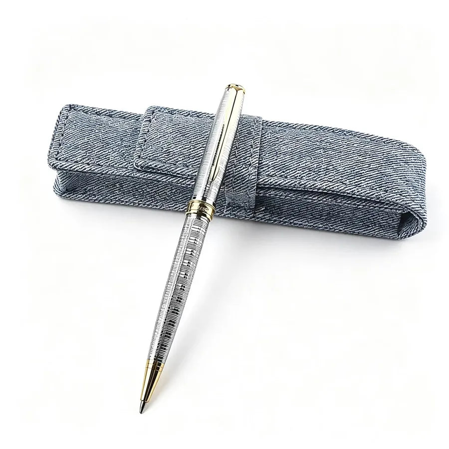 Vintage Metal Ballpoint Pen Luxury Gold Silver Red Business Writing High Quality Twist Ball Pen Office School Gift Quake Z-10