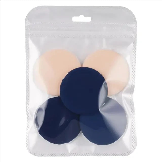 Dry Wet Round Air MJ Mini Cushion Puff Thin Lightweight Foundation SpongeDual-Use Quake Mixed 5-Pack