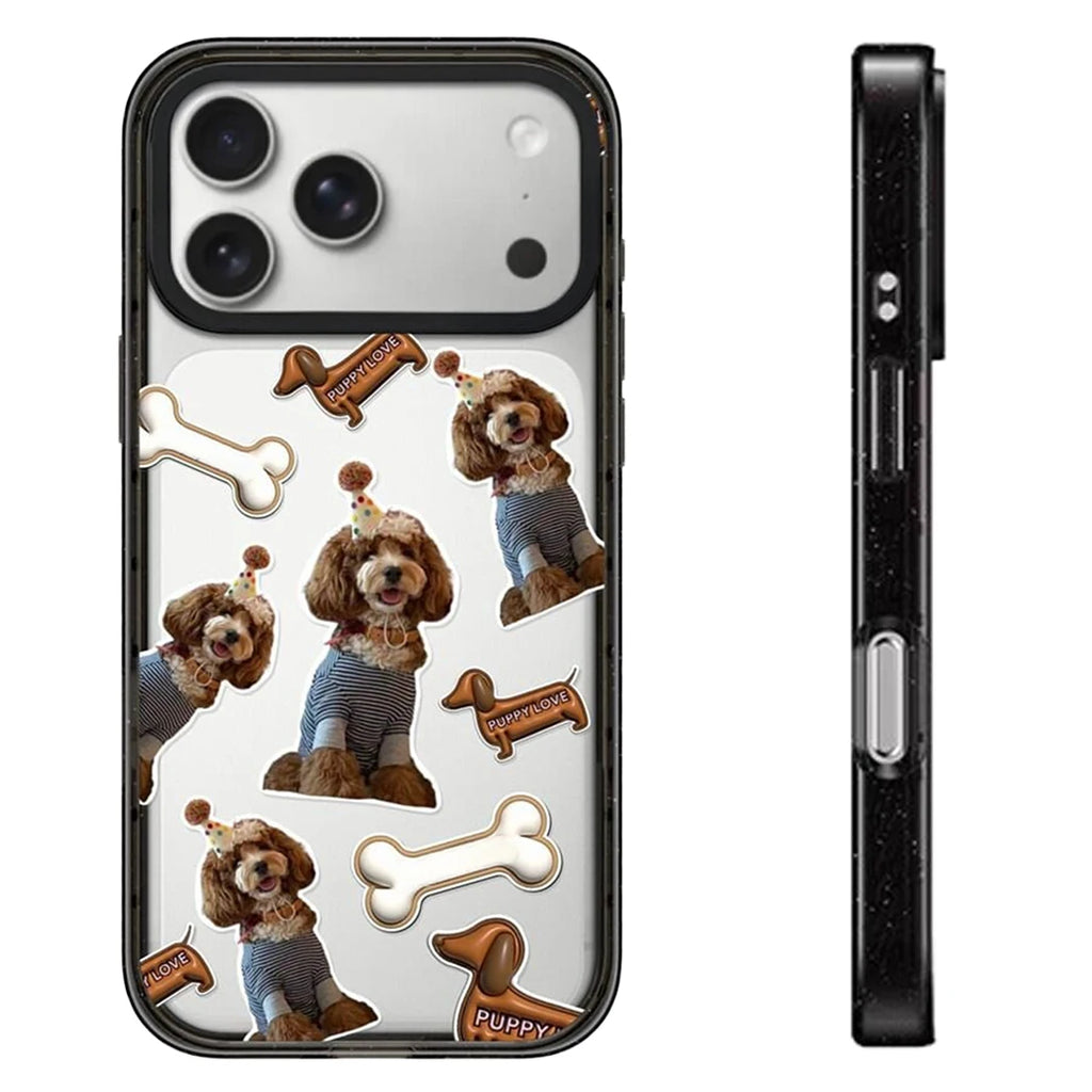 Puppy Love Cute Lovely Pattern Impact Magnetic Phone Case Cover for IPhone 14 15 16 17 18 Pro Max Case Quake