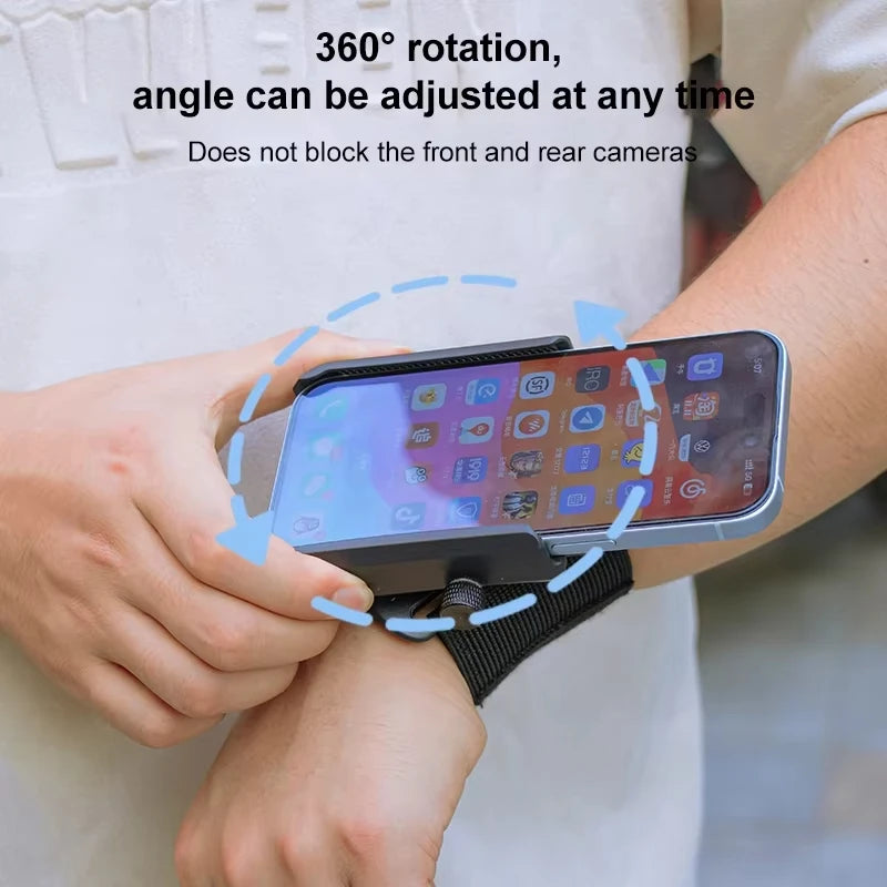 Multi-function Phone Holder for Car 360 Rotation Wristband Mobile Support Universal Phone Stand For Sports Cycling Motorcycle Quake