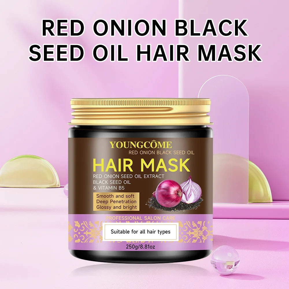 Onion Hair Mask Moisturizing Hair Mask Strong Hair Heat Protection Anti-Breakage For Dry And Damaged Hair Quake