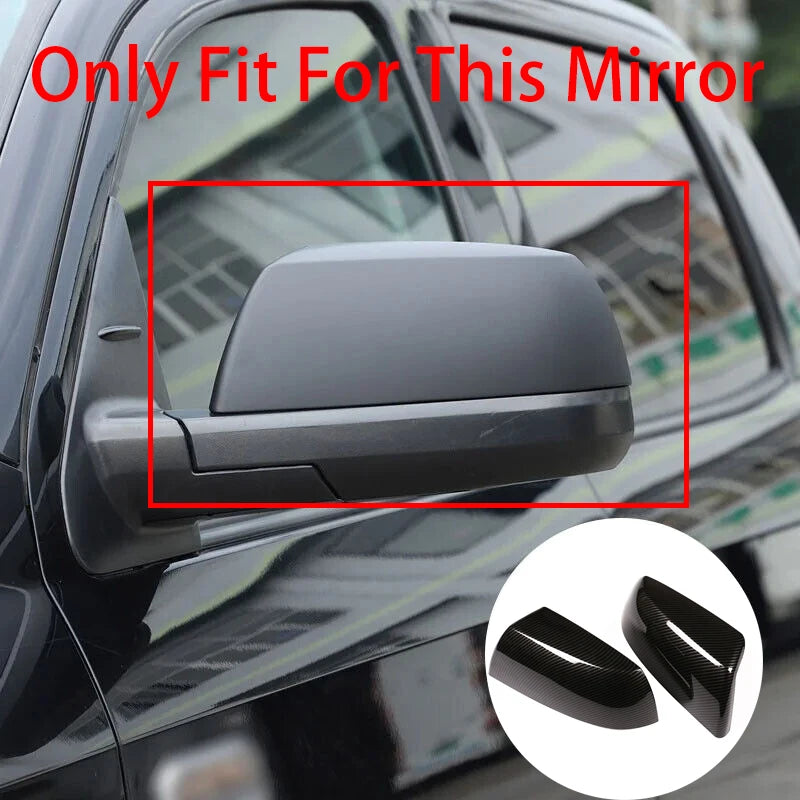 For Toyota Tundra Sequoia 2008-2020 Car Rearview Side Mirror Cover Wing Cap Sticker Exterior Door Rear View Case Trim Carbon Quake