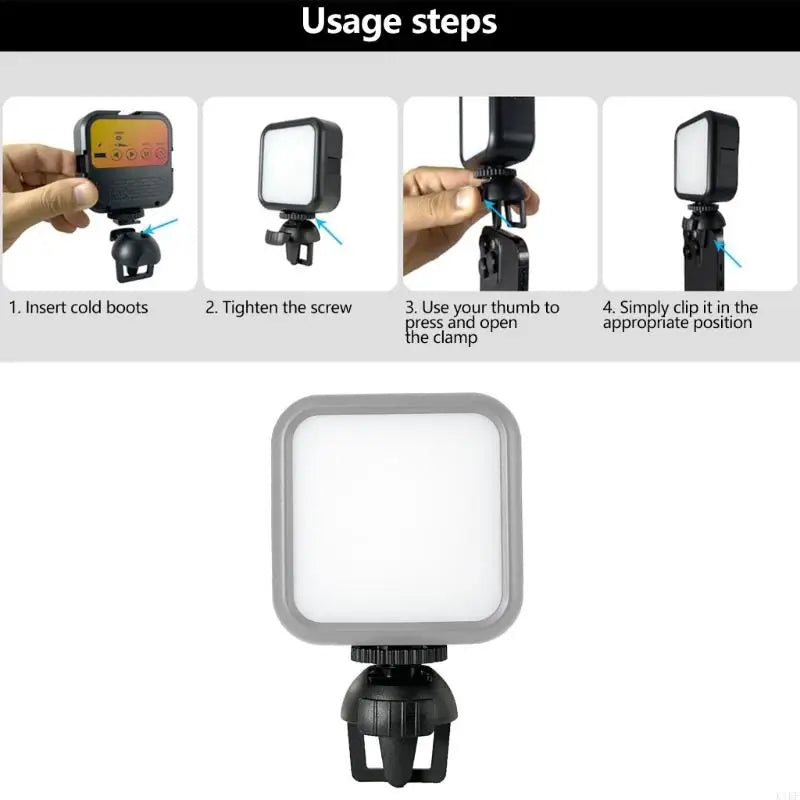 Phone and Tablet Beauty Light Mounting Clamps, 2-Pack Adjustable ABS Holders with No-Tool Installation for Video Calls, K1KF Quake