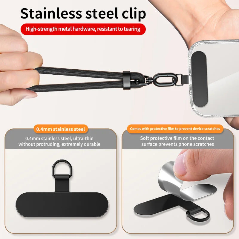 Phone Lanyard Adjustable Detachable Neck Cord Outdoor Universal Crossbody Strap Card Clip for Mobile Phone Case Quake