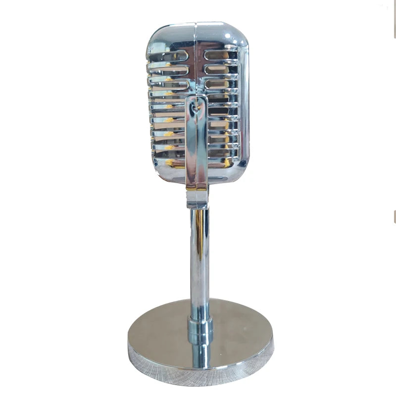 1x 2x Plastic Simulation Microphone Props Mic Stage Performance Photography Prop Home Party Decoration Ornament Quake