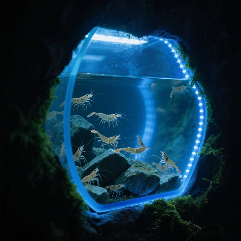 LED Strip Light, Ice - Blue Dimmable Neon Rope Light, Button - Controlled Bedroom LED Strip, IP65 Waterproof Flexible Neon Light Quake