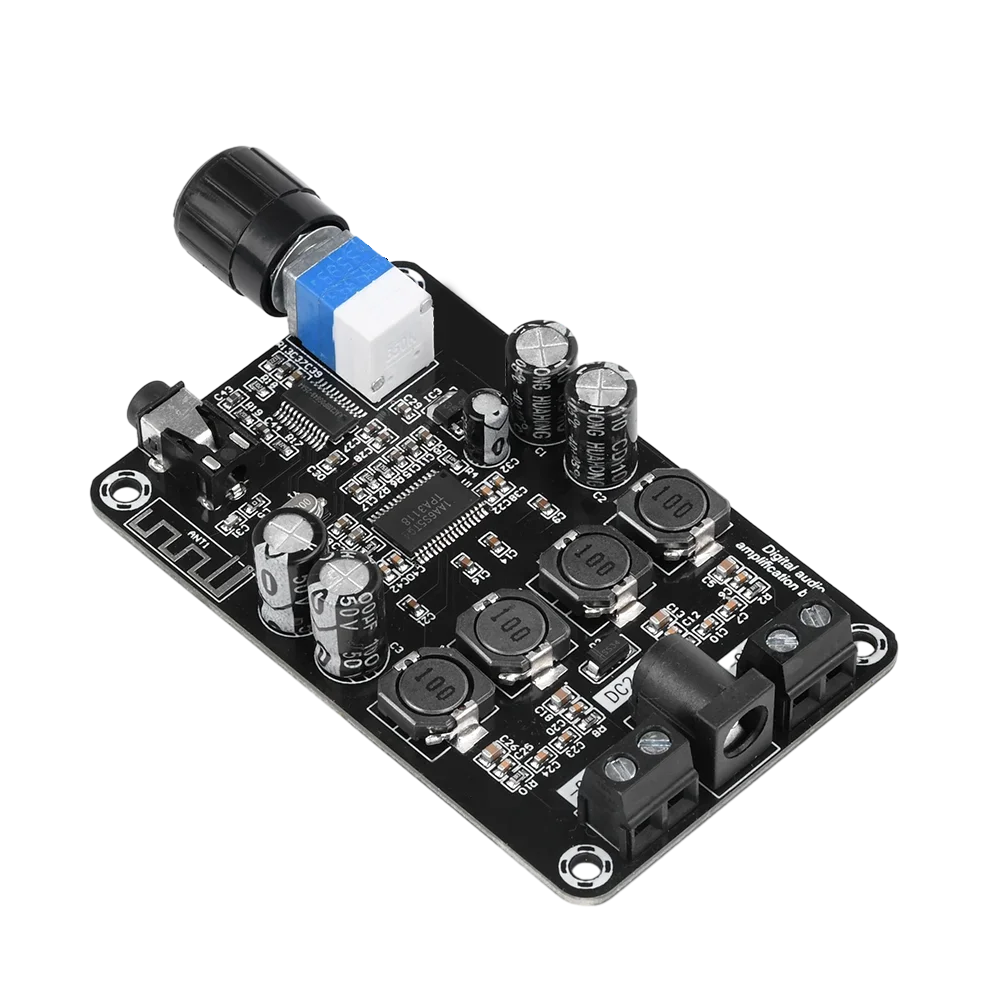 XH-A415 -DC12-24V high-power adjustable audio amplifier board- TPA3118D2 supports Bluetooth 5.0 high-definition 50W+50W Quake XH-A415