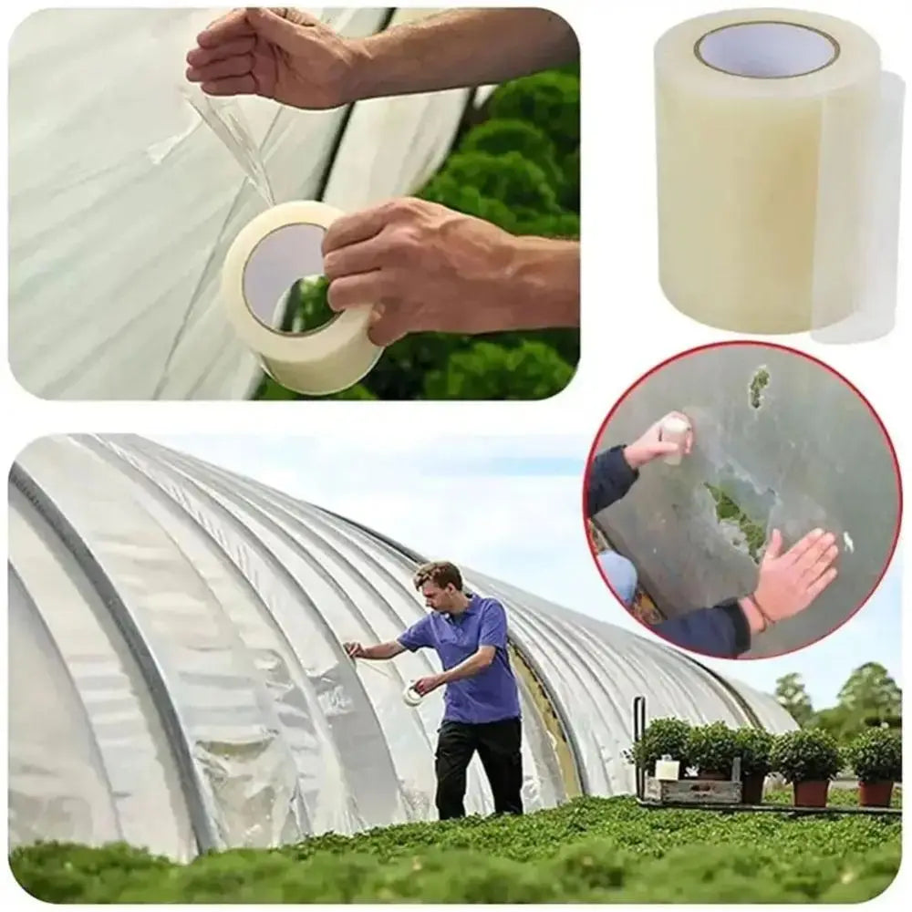 New UV Resistant Film Repair Tape Strong Adhesion Transparent Greenhouse Repair Patch Seaming Plastic Sheeting Tape Quake