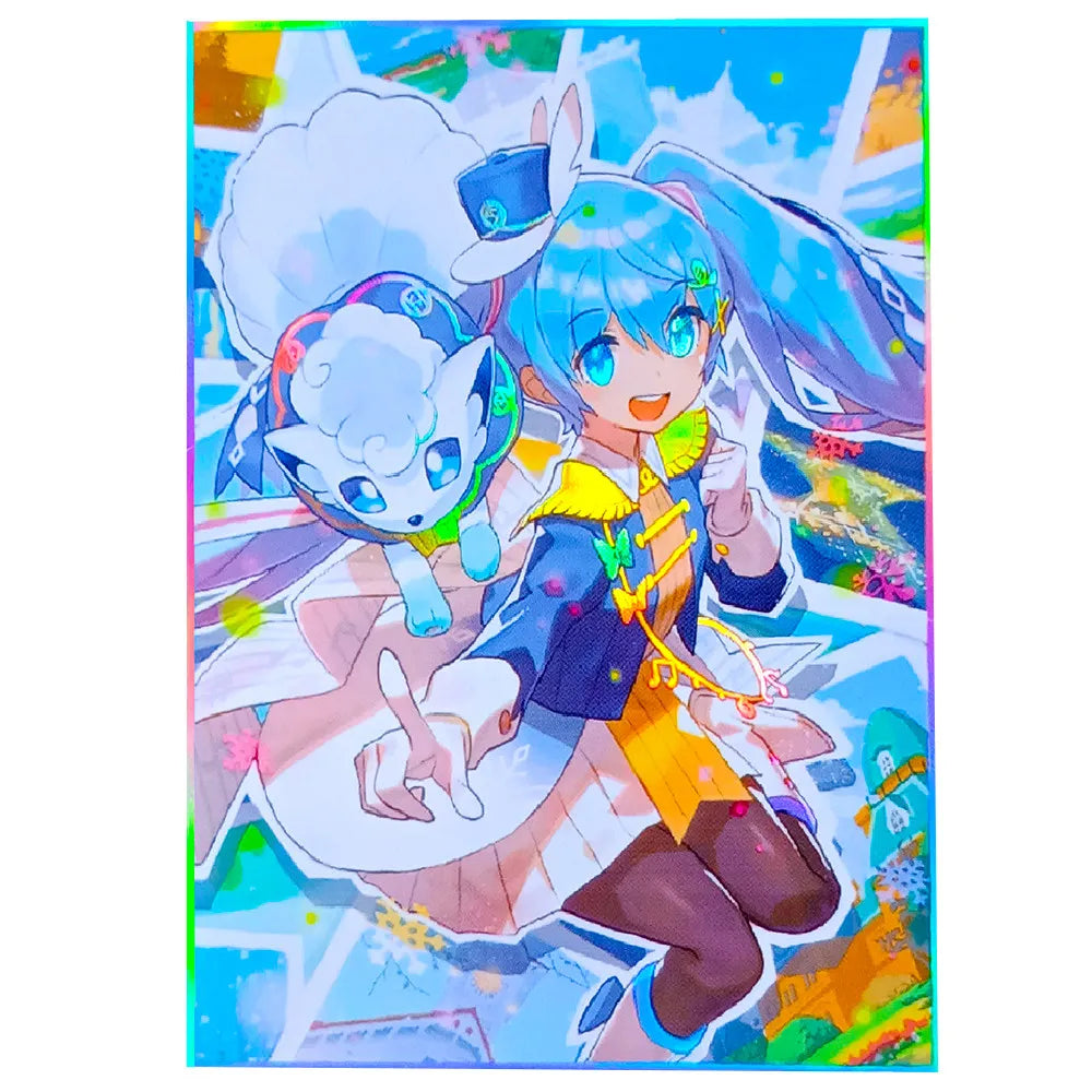New Hot 13 Styles Pkm TCG Card Sleeves 66x91mm Lillie Marnie Iono Gloria Smooth Feel Protective Sleeves Game Card Accessories Quake
