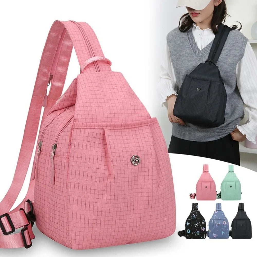 New Oxford Fabric Backpack Multi Layer Large Capacity Chest Bags Multi-purpose Waterproof Shoulder Bag Outdoor Hiking Quake