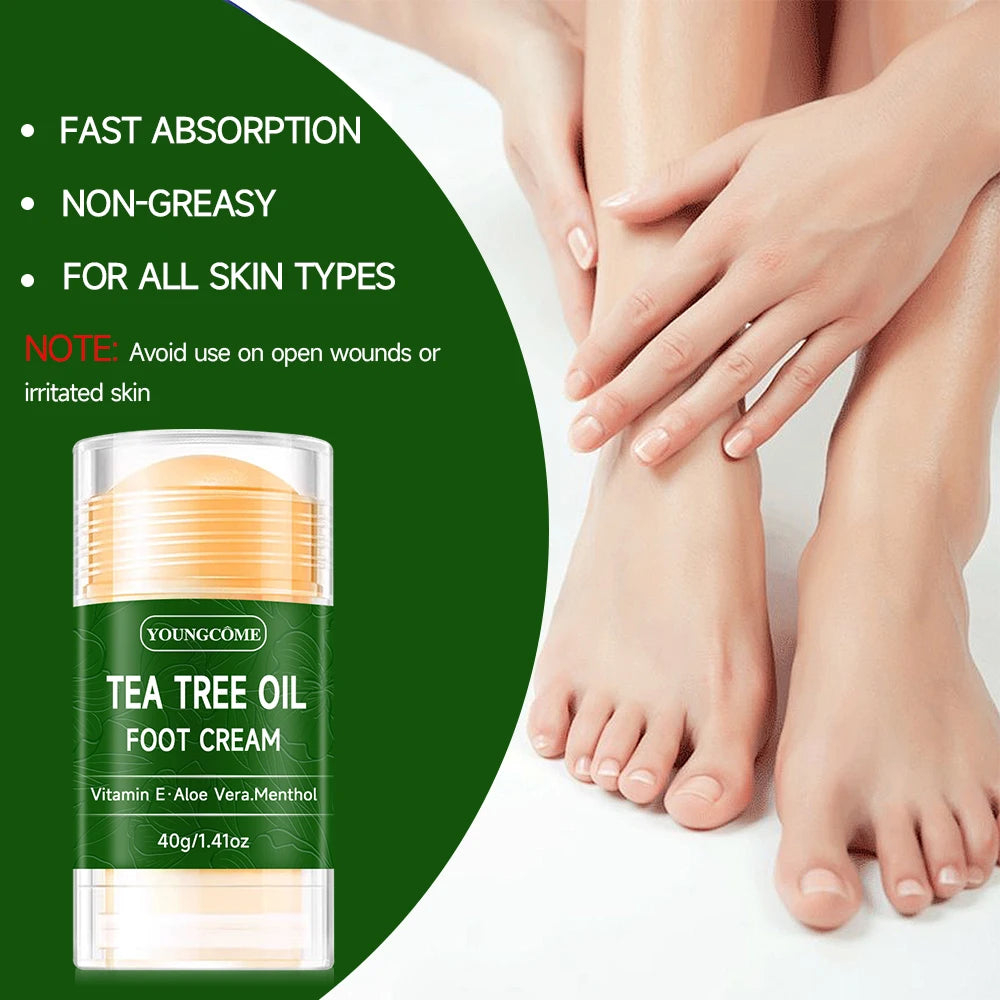 Tea Tree Oil Foot Cream Deep Hydrating Foot Care Moisturizing Roughness Softens Cracked Feet Exfoliating Foot Care Quake