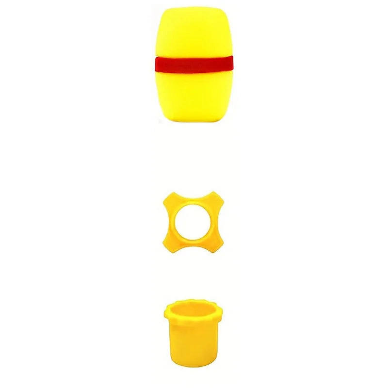 Wireless Handheld Microphone Silicone Ring Anti Rolling,Mic Bottom Rod Sleeve Holder,Microphone Windscreen Sponge Cover Quake style 1 - yellow