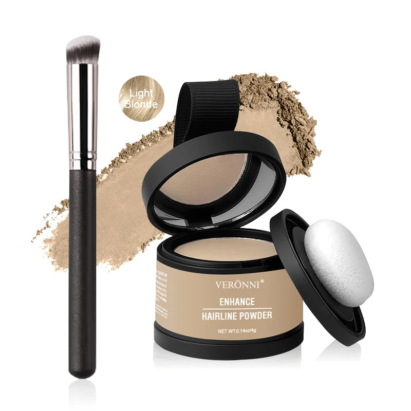 VERONNI Hairline Line Shadow Contouring Powder-Hair Repairing and Shadow Filling Powder Forehead Hairline Replacement Makeup Quake 10-Light Blonde.