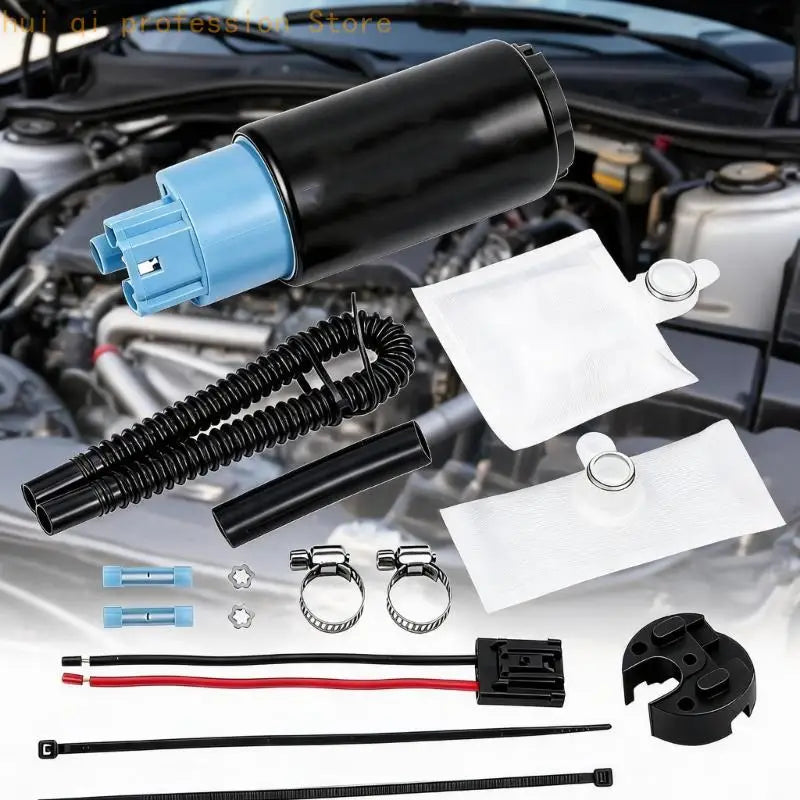 Electric Pump for Fuel-Injected Vehicle Systems, In-Tank Replacement Pump Set with Filter Screens, H8WE Quake
