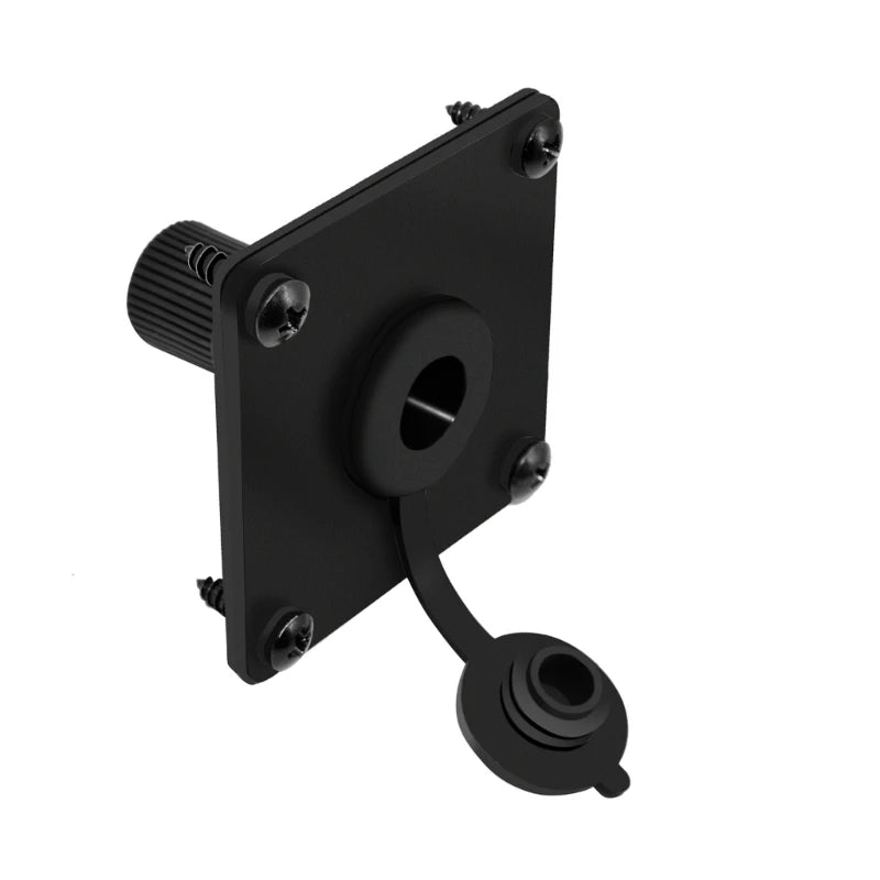 Panel Mount 12V Female Power Inlet with Protective Cap, 5A 60W Power Socket for Equipment Housing, Outdoor Monitoring K1KF Quake CN