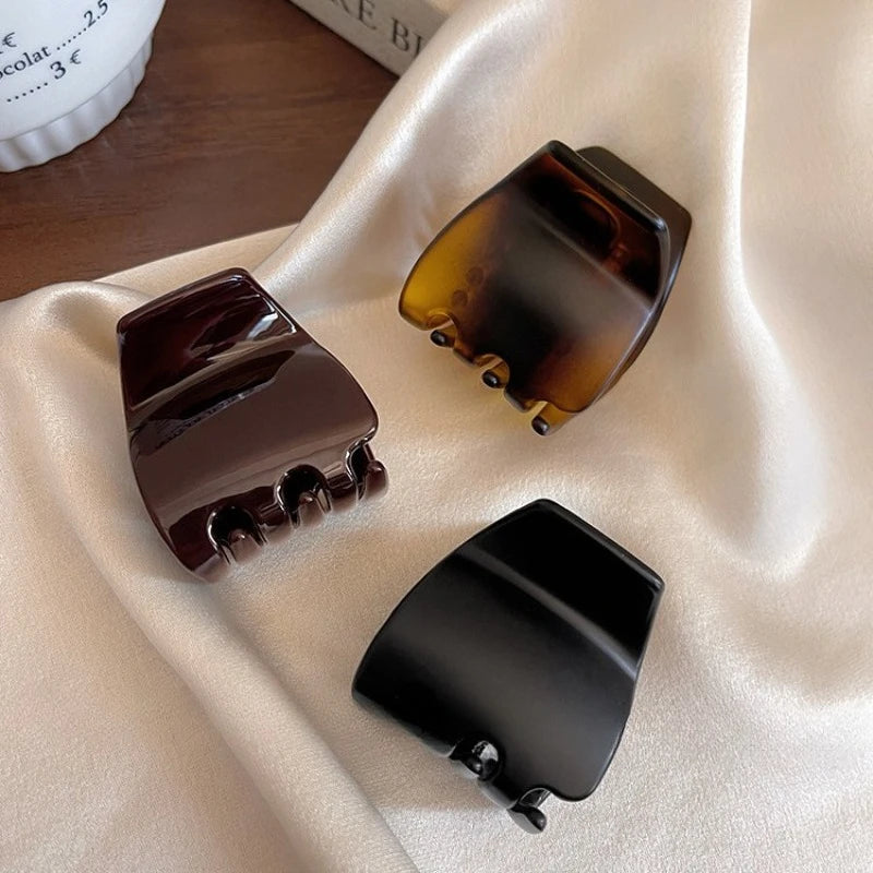 High Ponytail Hair Claw Clip Retro Elegant Hair Crab Clip Small Shark Clip Korean Acetate High Ponytail Holder for Women Girls Quake