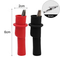 20/2PCS Universal Crocodile Test Clip Red Black Multimeters Test Meter Clip Cable Lead Connector Repair Tester Tool Accessories Quake 4mm 1Pair (2PCS)