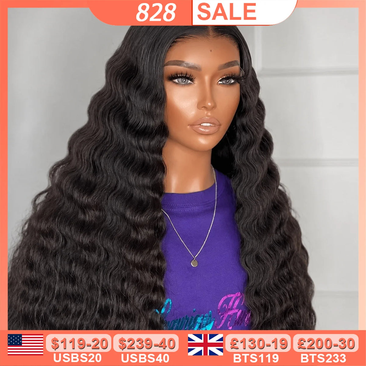 250% Glueless 13x6 HD Lace Frontal Human Hair Wigs Wear&Go Preplucked 5x5 HD Lace Closure Wig For Black Women Loose Deep Wave Quake 13x6 HD Front Wig 16inches 180%