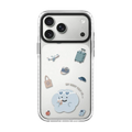 6082526 White Border Magnetic Phone Case Cover for IPhone 12 13 14 15 16 17 18 Pro Max Case Quake white (MagSafe) iPhone 15 Pro