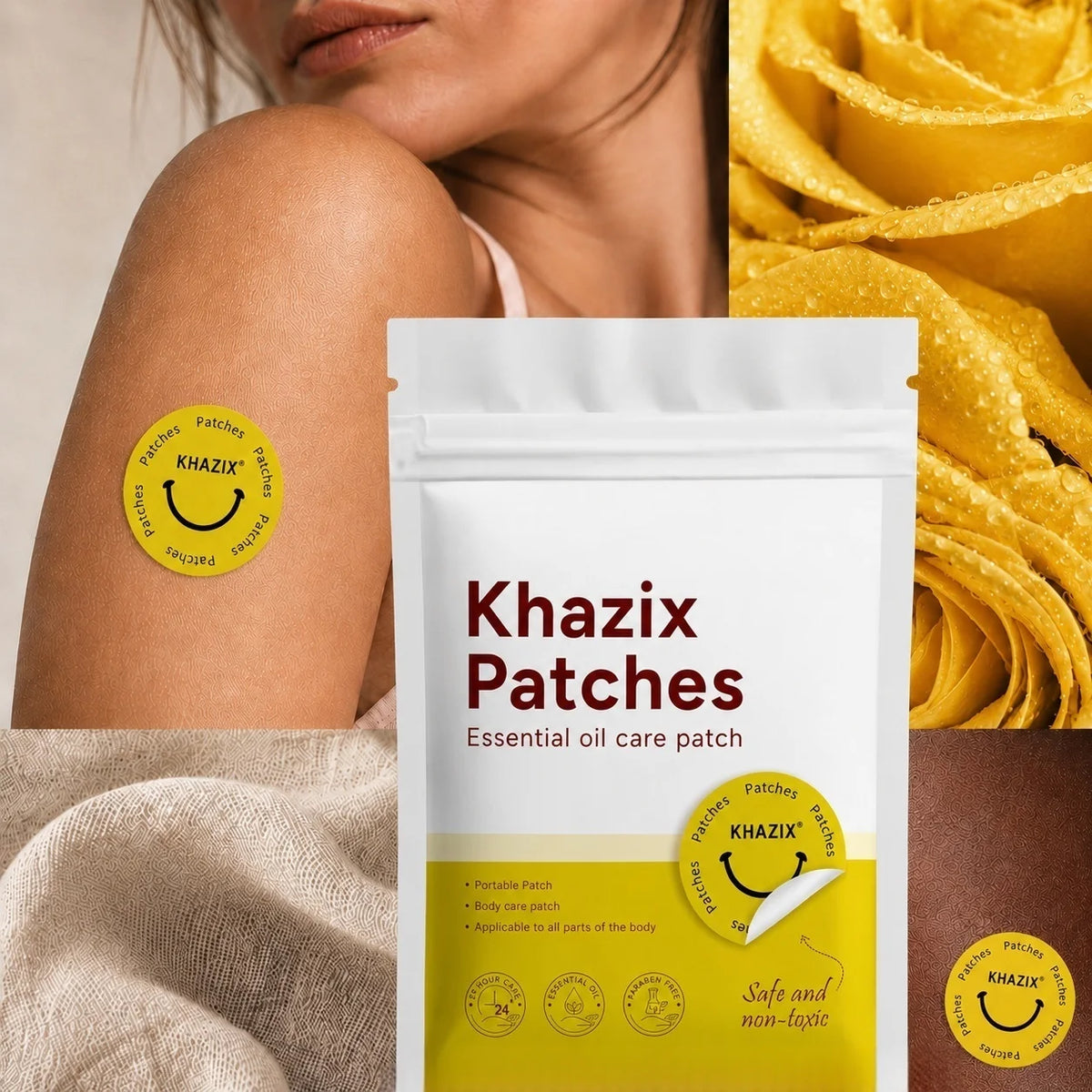 30Pcs Energy Patches Natural Ingredients Vegan Friendly Daily Energy Boost Patch Portable Body Stickers for Work Travel Sports Quake